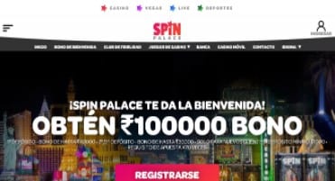 Spin palace Webpage